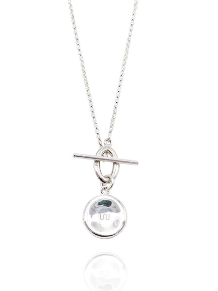 [유니제이] Uni lune T-O Bar Silver Necklace In362 [Silver]