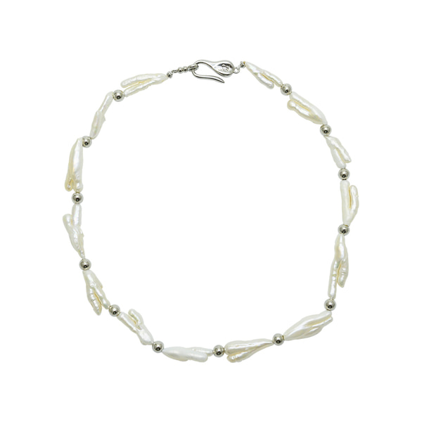 [로울] Branch pearl necklace