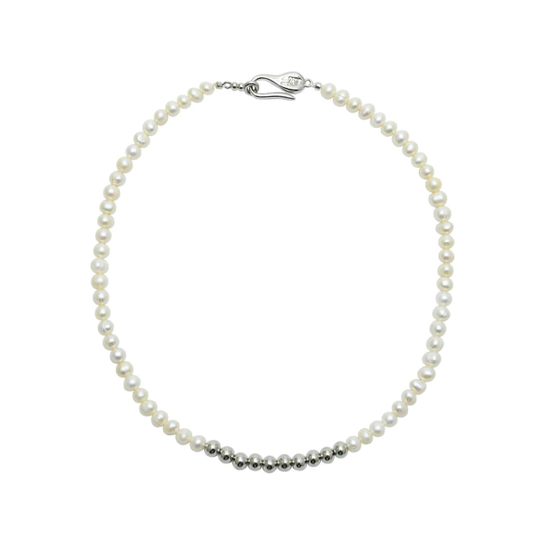[로울] Balance circle pearl necklace